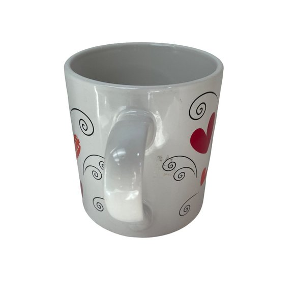 Megatoy HEARTS SWIRLS Mugs Cups Valentines Day Sweetheart Love Coffee Tea Cocoa - Picture 2 of 7